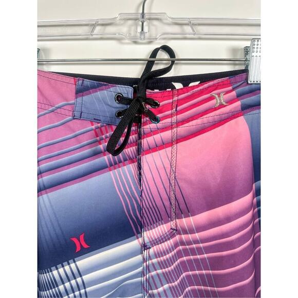 Hurley Men's Phantom Board Shorts Plaid Pink Purple Size 34, EUC - Picture 5 of 10